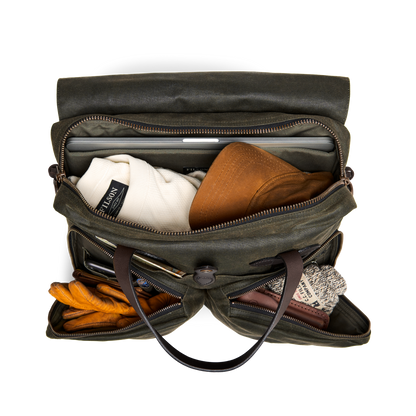 24 Hour Tin Cloth Briefcase - Otter Green