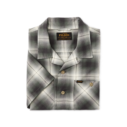 Greenwood Short Sleeve Camp Shirt - Olive / Beige Ombre