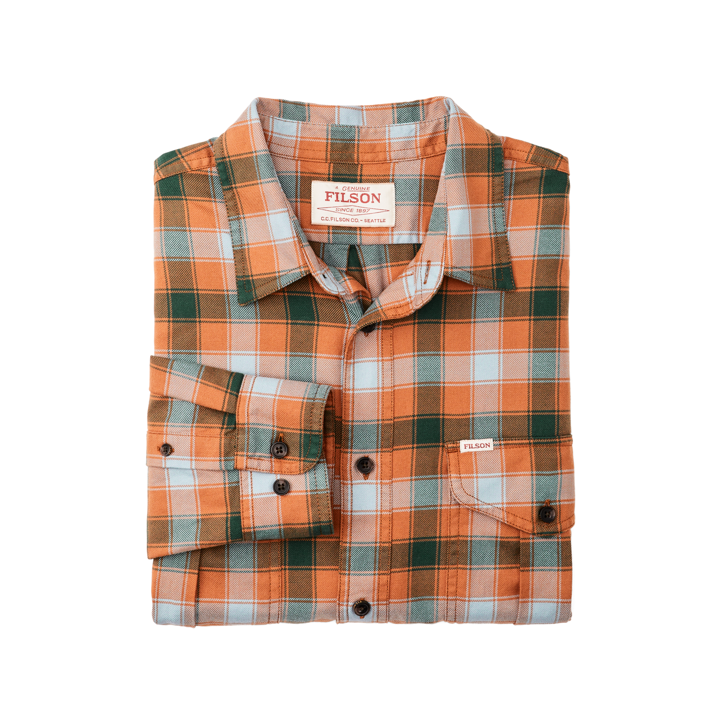 Lightweight Alaskan Guide Shirt - Clay / Blue / Multi Plaid