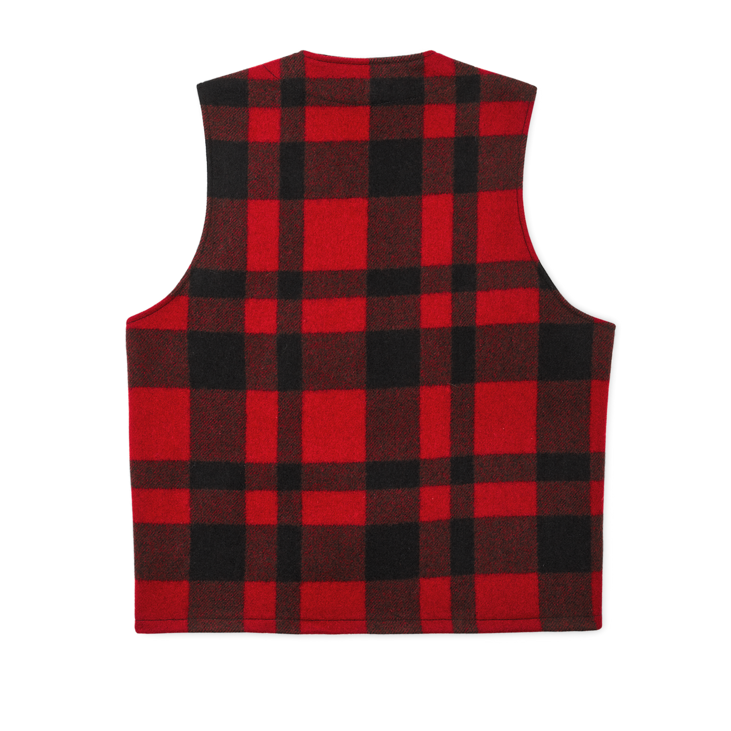 Mackinaw Wool Vest - Red/black Plaid