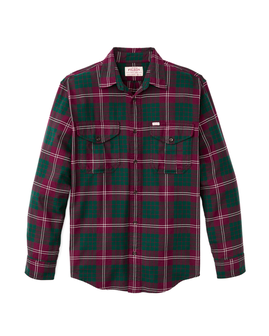 Lightweight Alaskan Guide Shirt - Green / Burgundy / Multi Plaid
