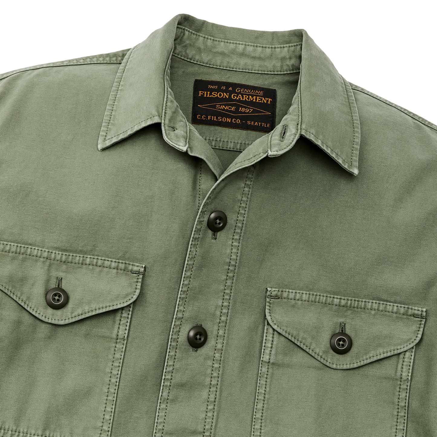 Field Jac-shirt - Washed Fatigue Green