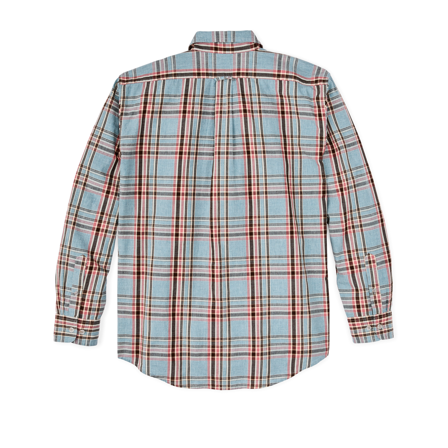 Filson's Washed Feather Cloth Shirt - Light Blue / Red / Natural Plaid