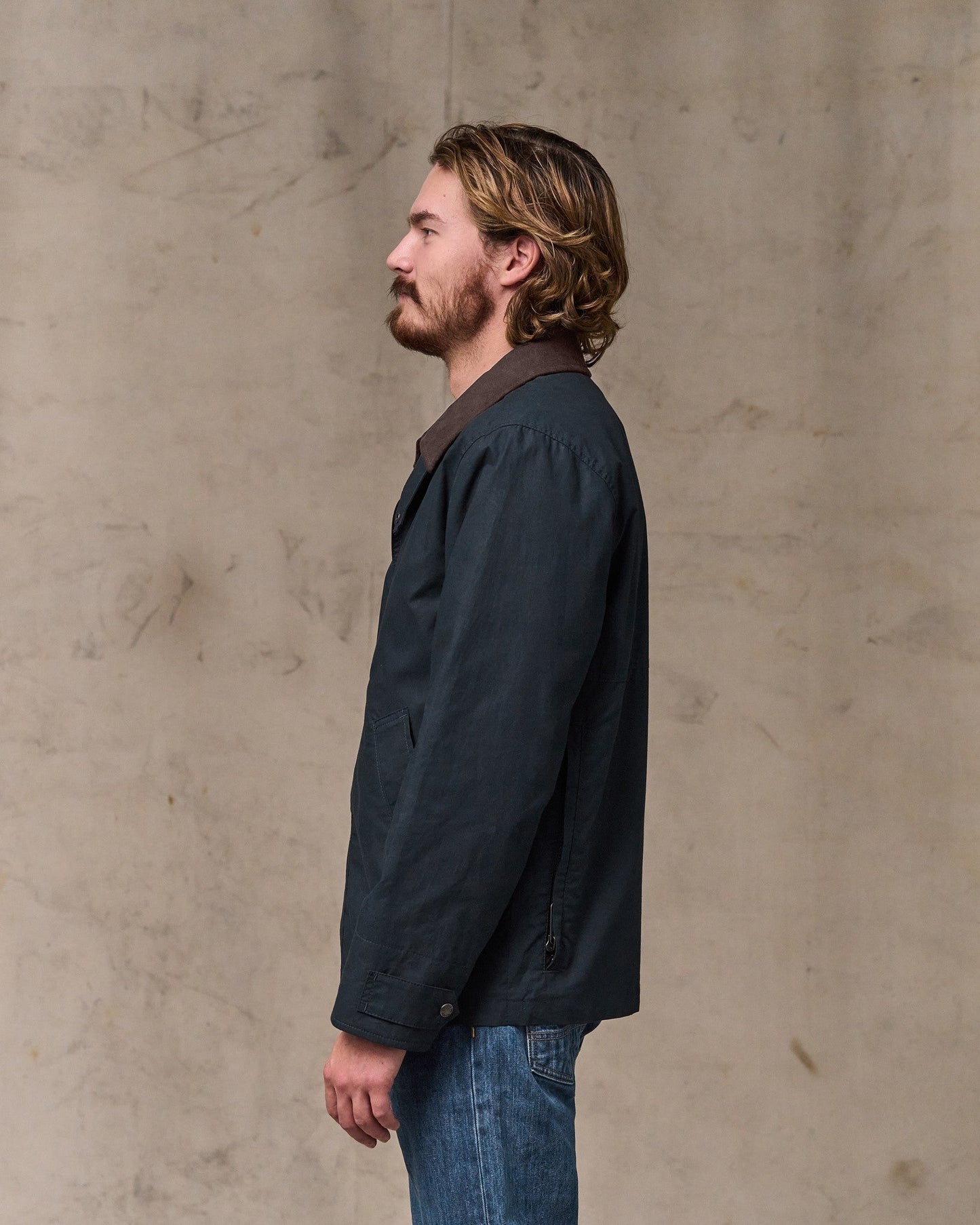 Dry Wax Short Field Jacket - Navy