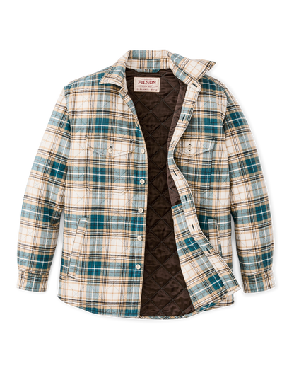 Insulated Flannel Jac-shirt - Teal / Khaki Plaid