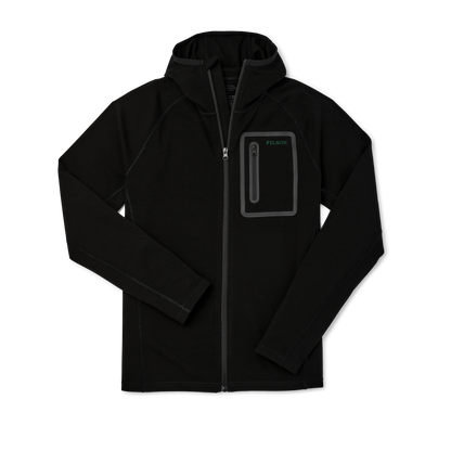 400g Merino Wool Hoodie - Black