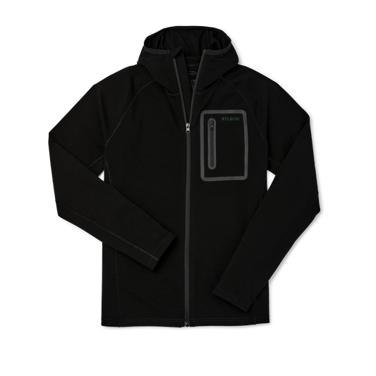 400g Merino Wool Hoodie - Black