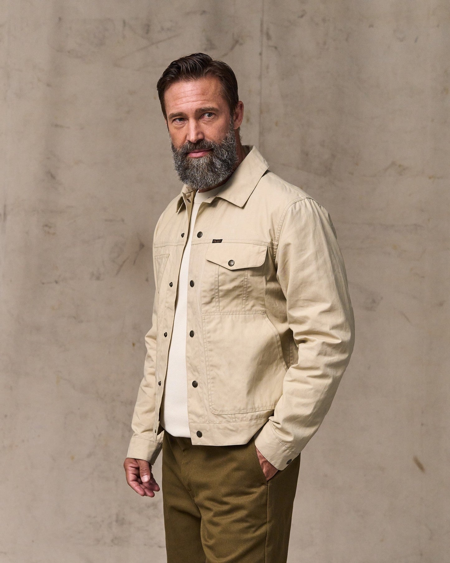 Dry Wax Short Cruiser Jacket - Quail Tan