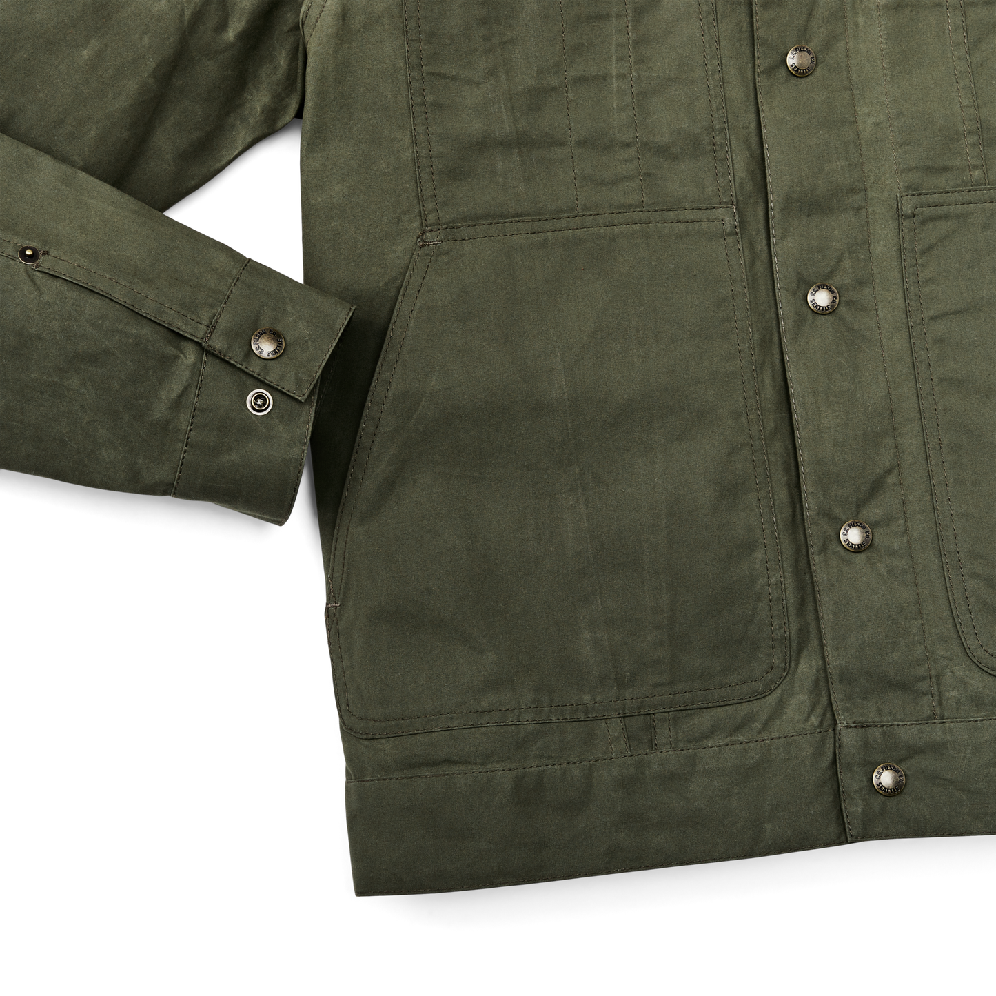 Dry Wax Short Cruiser Jacket - Olive