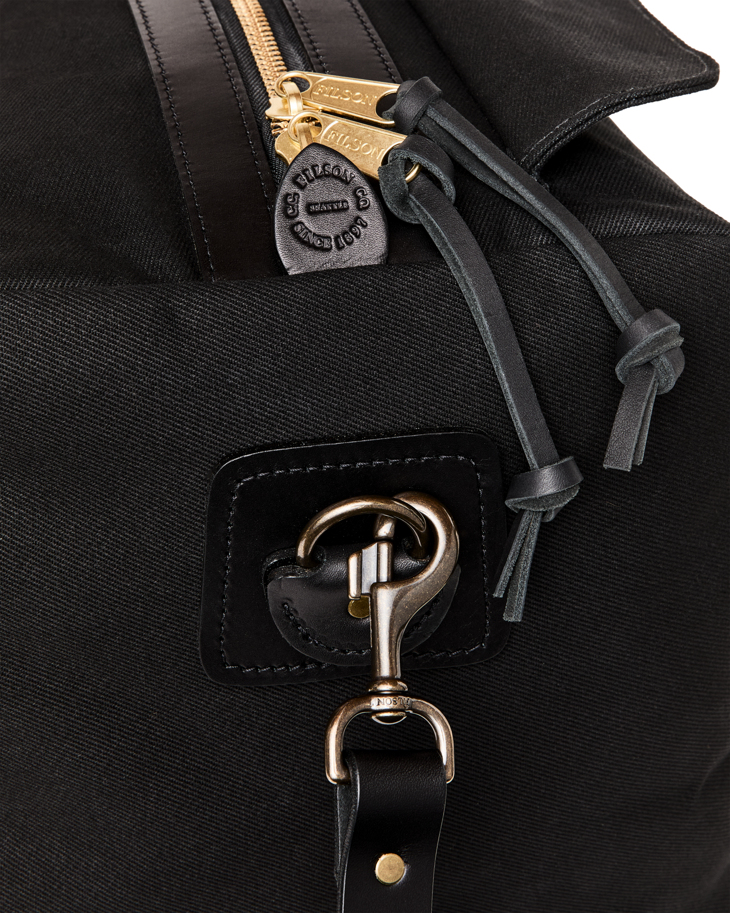 Medium Rugged Twill Duffle Bag - Black