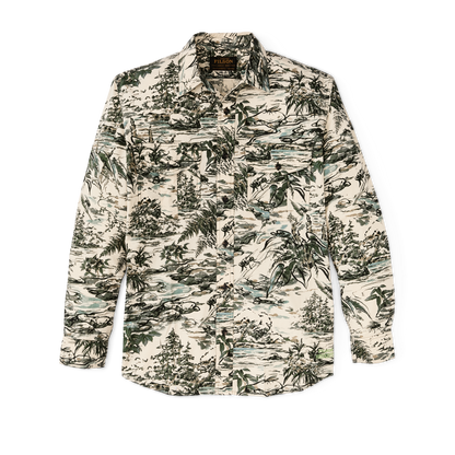 Filson X Housefly Washed Feather Cloth Shirt - Khaki / Scenic
