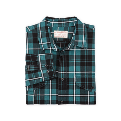 Lightweight Alaskan Guide Shirt - Petrol / Black / White Plaid