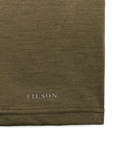 210g Merino Wool Short Sleeve Crewneck T-Shirt - Dark Olive