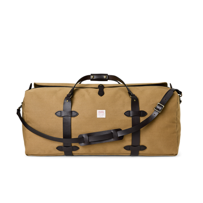Large Rugged Twill Duffle Bag - Tan