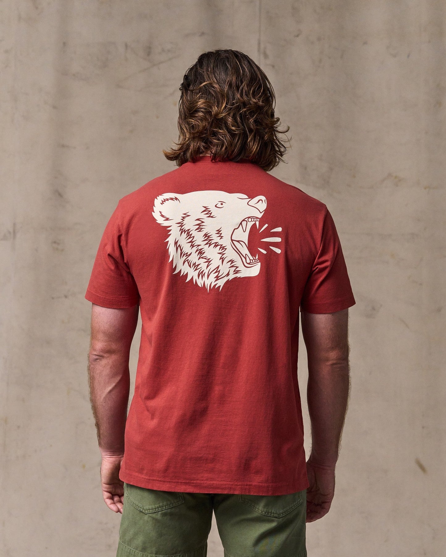 Bear Graphic T-Shirt - Chili Oil