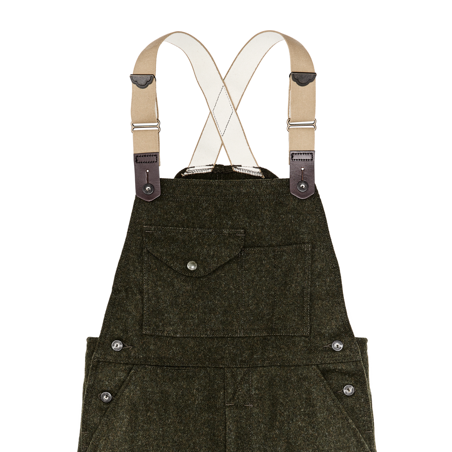 Mackinaw Wool Bibs - Forest Green