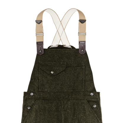 Mackinaw Wool Bibs - Forest Green