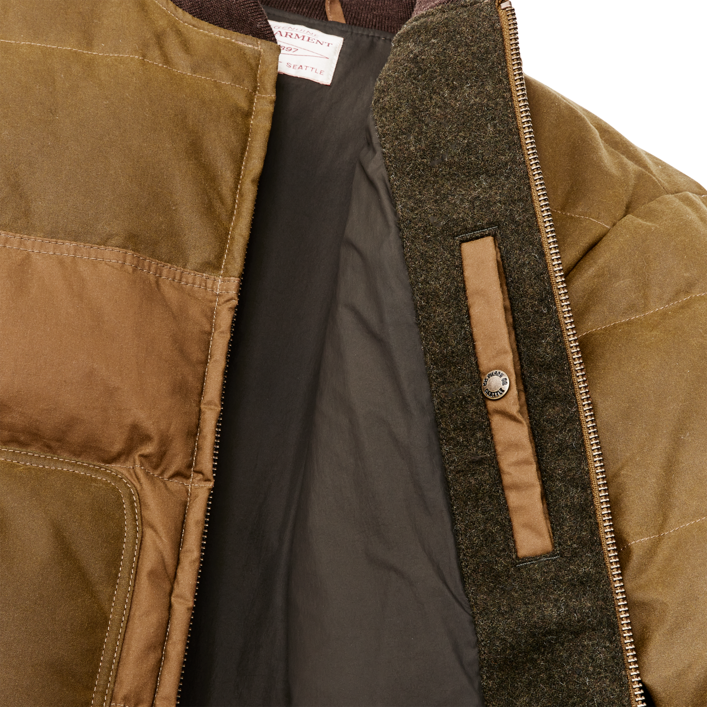 Down Bomber Jacket - Dark Tan