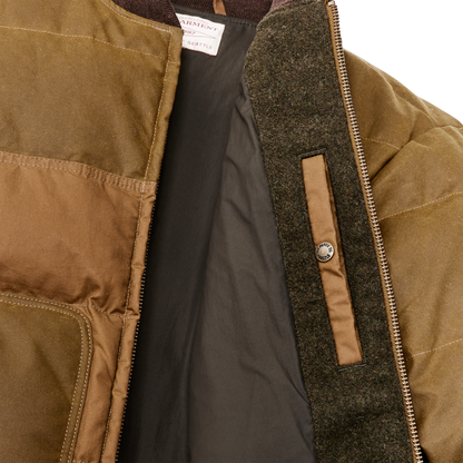 Down Bomber Jacket - Dark Tan