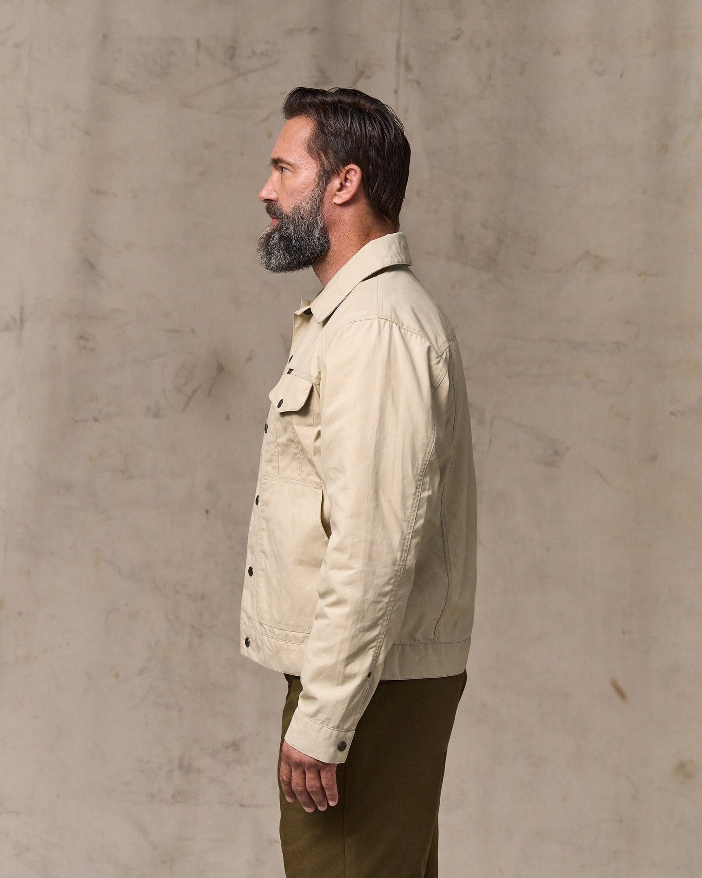 Dry Wax Short Cruiser Jacket - Quail Tan