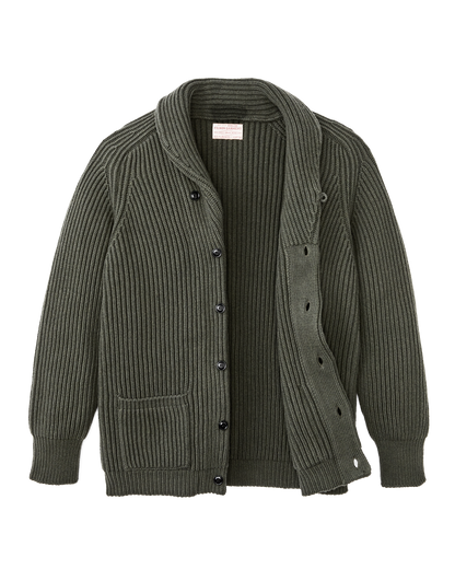 Bristol Cardigan Sweater - Forest Green Heather
