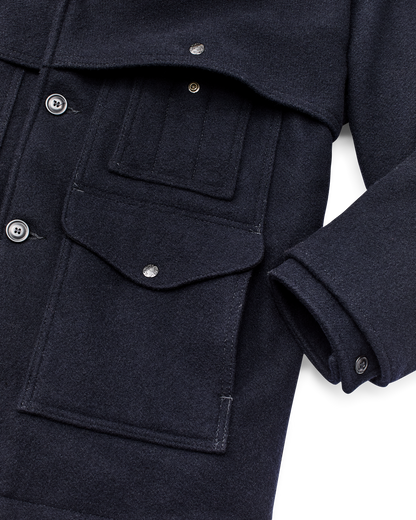 Lined Mackinaw Wool Packer Coat - Dark Navy