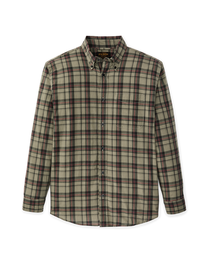 Madras Button-Down Shirt - Olive / Gravel Plaid