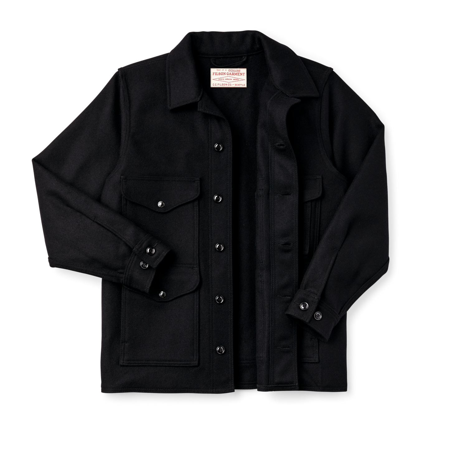 Mackinaw Wool Cruiser Jacket - Dark Navy / Solid