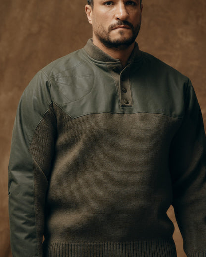 Henley Guide Sweater - Peat Green