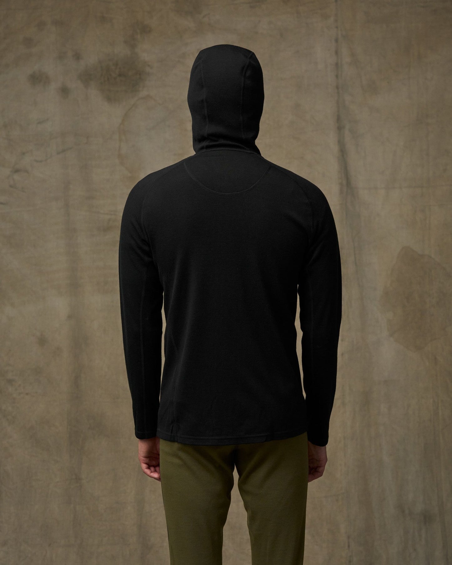 400g Merino Wool Hoodie - Black